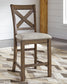 Moriville Upholstered Barstool (2/CN) ASSEMBLED