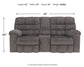 Acieona DBL Rec Loveseat w/Console