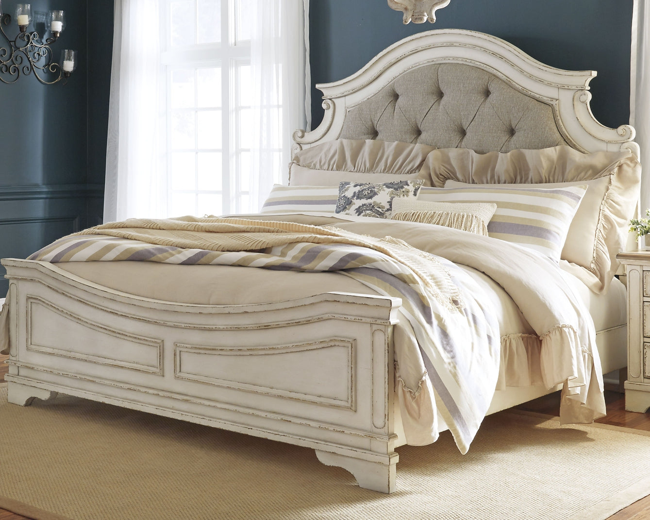 Realyn  Upholstered Panel Bed  - QUEEN IN STOCK - ASSEMBLED