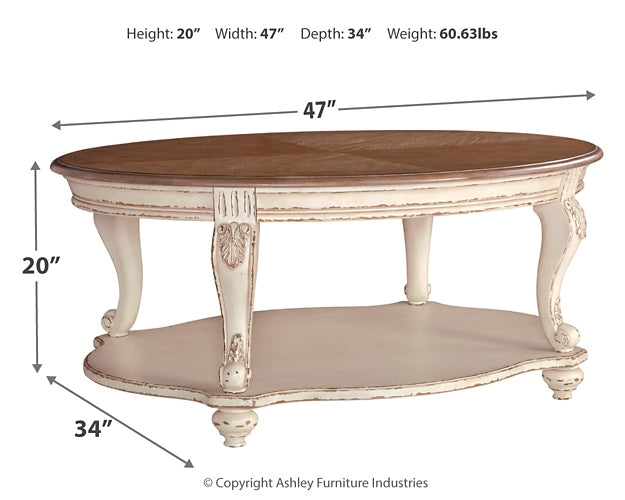 Realyn Oval Cocktail Table