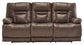 Wurstrow PWR REC Sofa with ADJ Headrest - UMBER COLOR IN STOCK