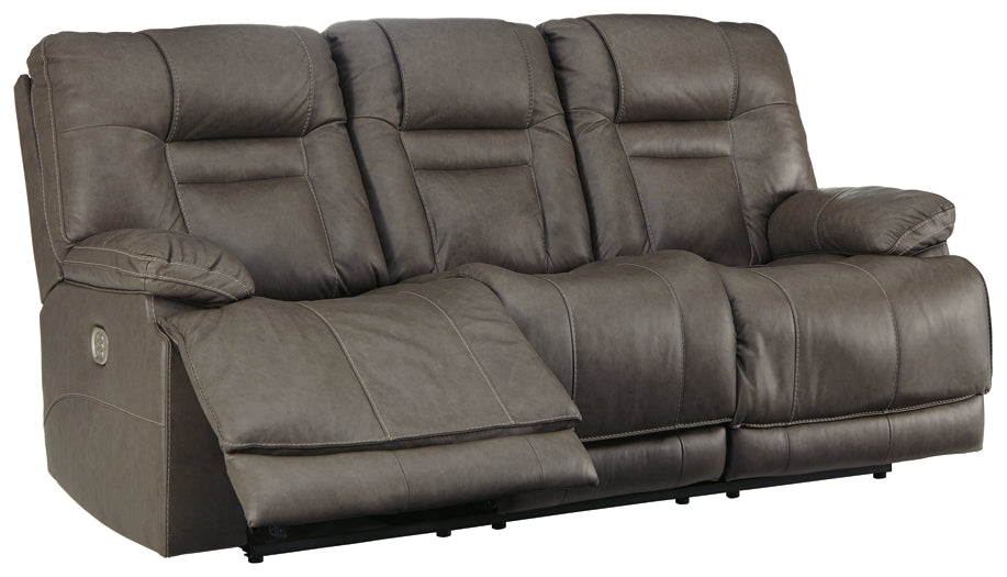 Wurstrow PWR REC Sofa with ADJ Headrest - UMBER COLOR IN STOCK