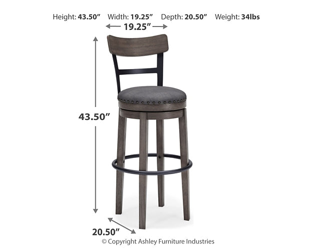 Caitbrook UPH Swivel Barstool (1/CN) ASSEMBLED