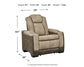 Next-Gen DuraPella PWR Recliner/ADJ Headrest - Sand color in stock