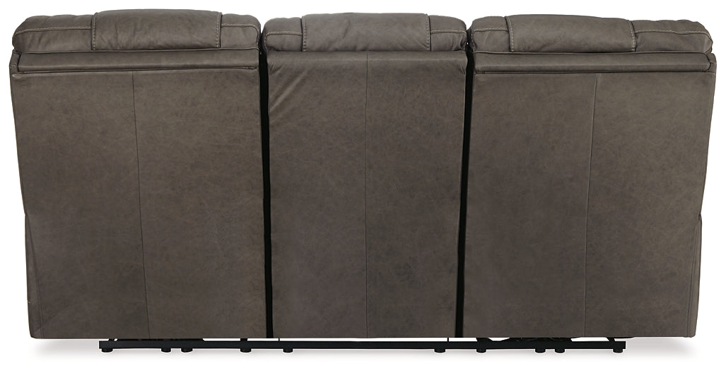 Wurstrow PWR REC Sofa with ADJ Headrest - UMBER COLOR IN STOCK