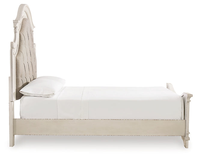 Realyn  Upholstered Panel Bed  - QUEEN IN STOCK - ASSEMBLED