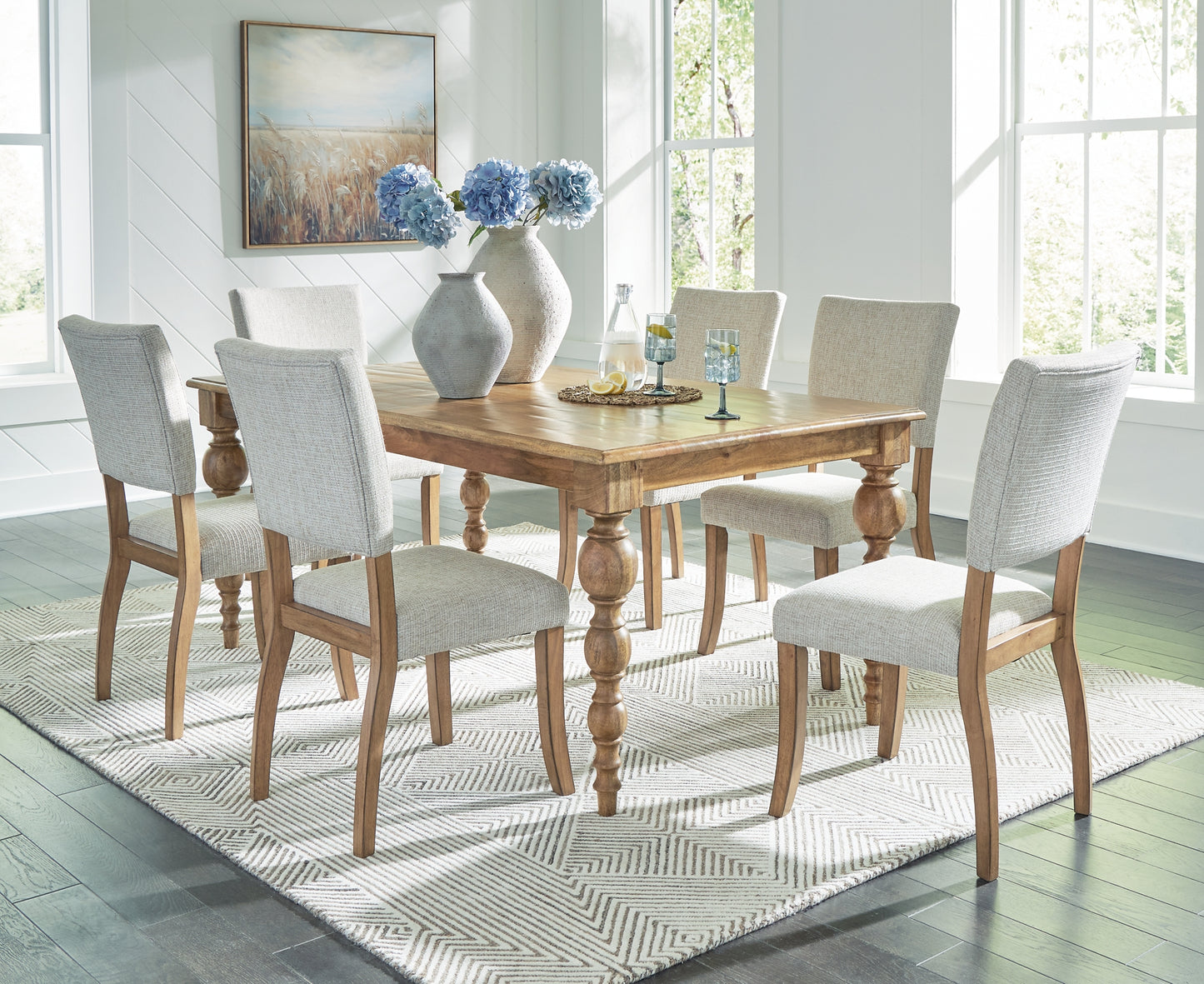 Rybergston Dining Table and 6 Chairs - ALL ASSEMBLED