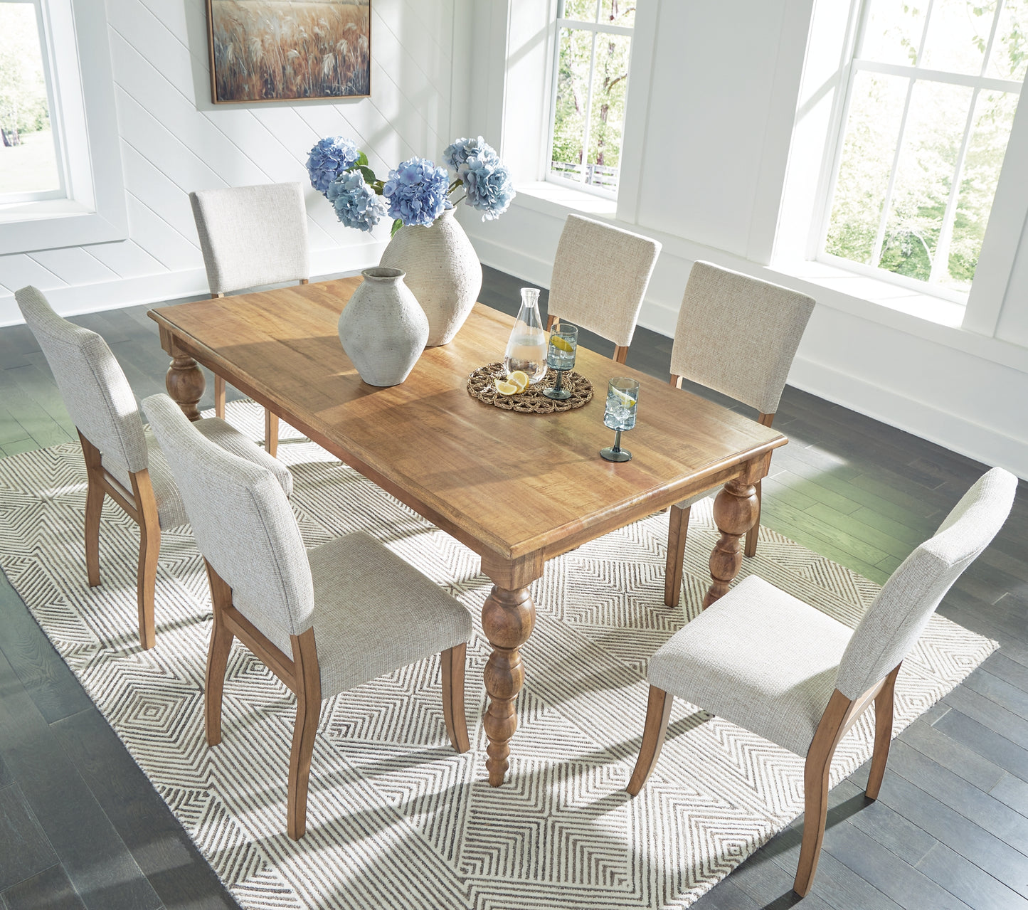 Rybergston Dining Table and 6 Chairs - ALL ASSEMBLED