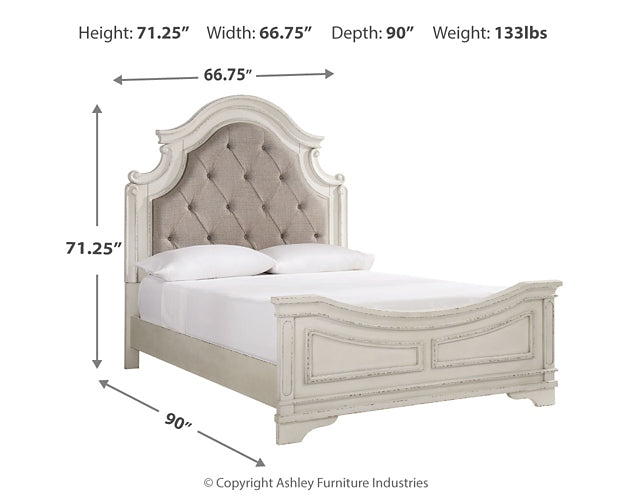 Realyn  Upholstered Panel Bed  - QUEEN IN STOCK - ASSEMBLED