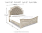 Realyn  Upholstered Panel Bed  - QUEEN IN STOCK - ASSEMBLED